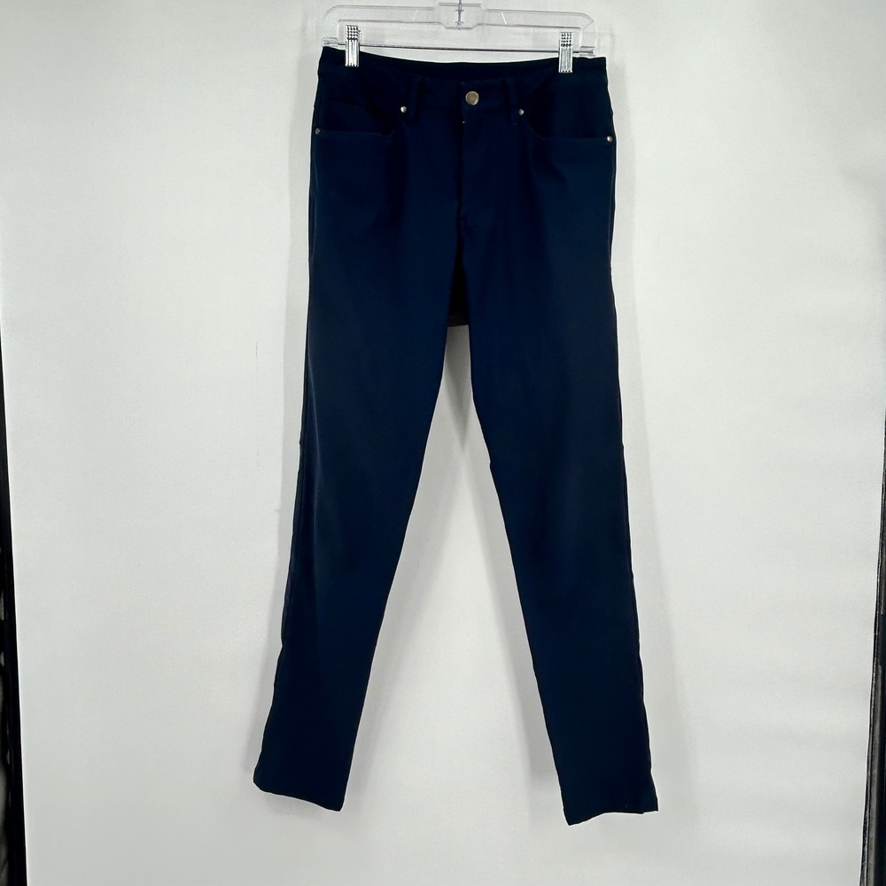 Lululemon ABC Pant Slim 28 Mens Navy Blue Warpstreme 5-Pocket Trousers M4041S